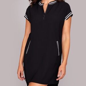 Peace of Cloth Black and White Journey Stretch Quinn Dress Size Medium